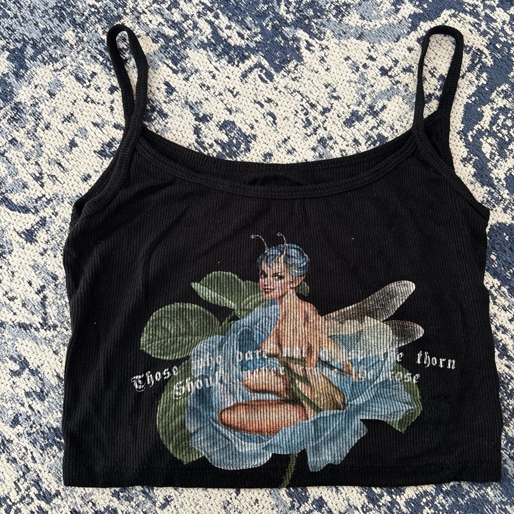 Black Fairy Graphic BOYS LIE Tank Top
